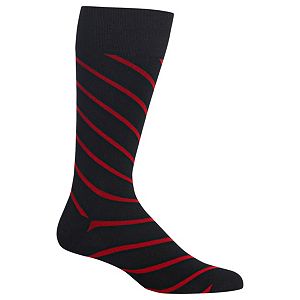 Men's Chaps Diagonal-Striped Crew Socks
