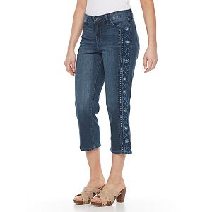 Petite Gloria Vanderbilt Jordyn Tuxedo Leg Capris