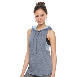 Juniors' SO® Heathered Sleeveless Racerback Hoodie
