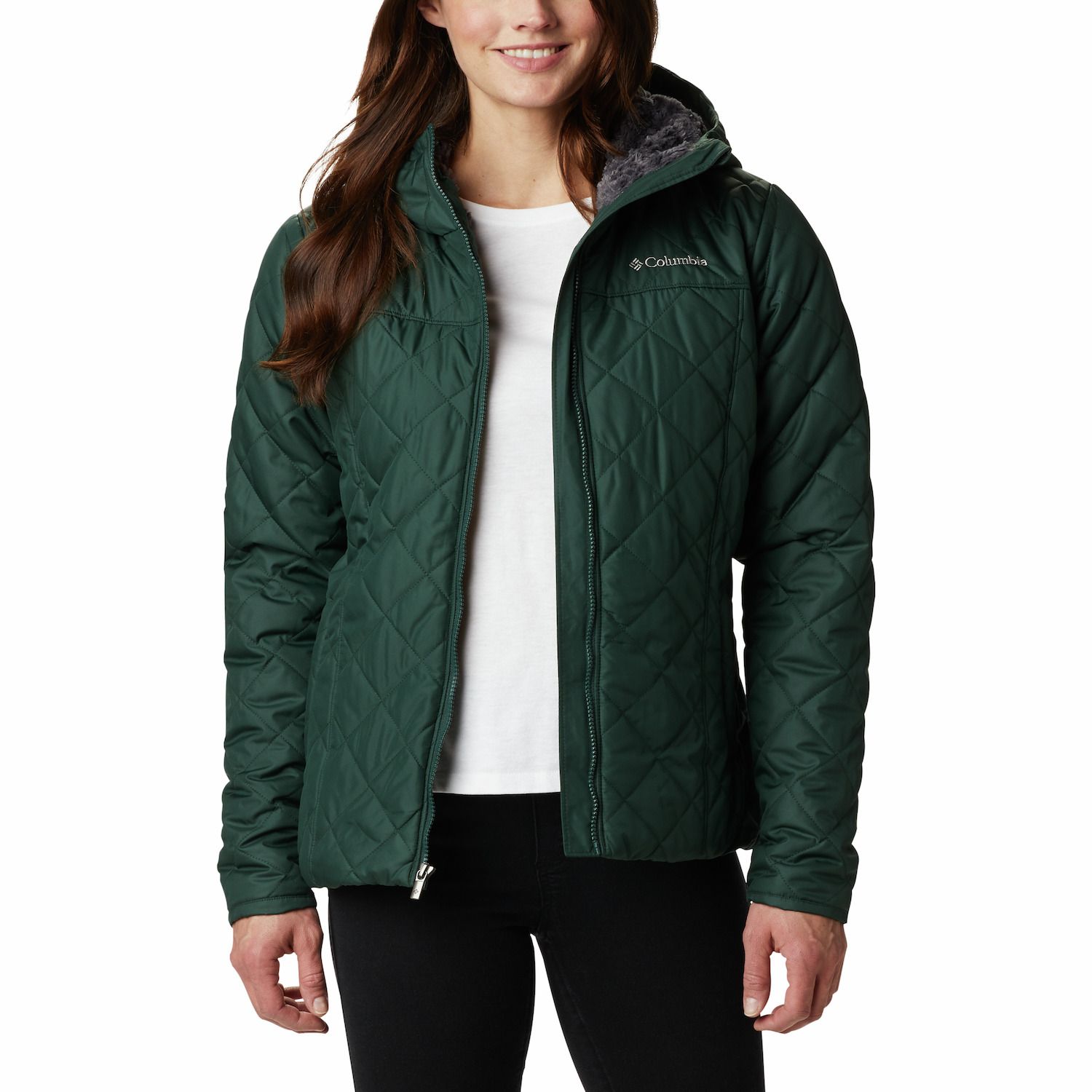 women's columbia copper crest hooded quilted jacket