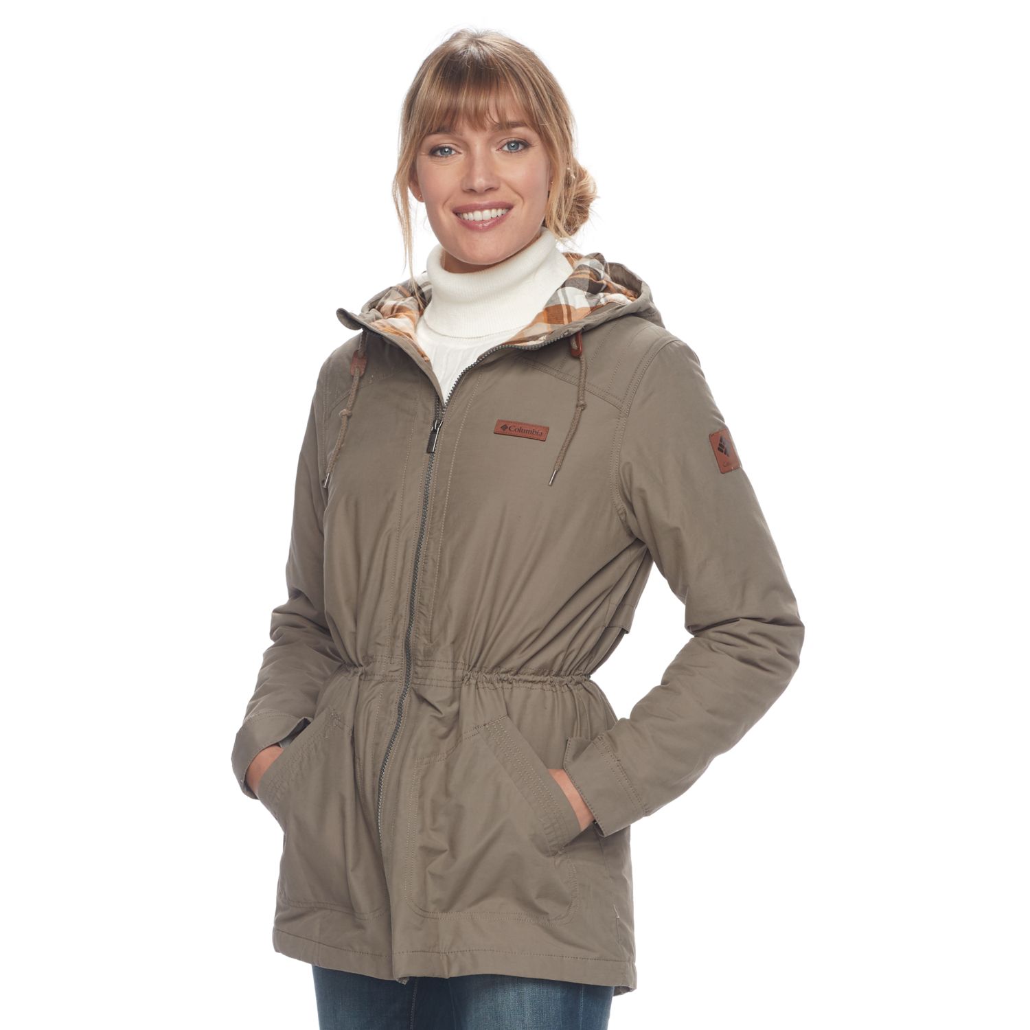 flannel lined rain parka
