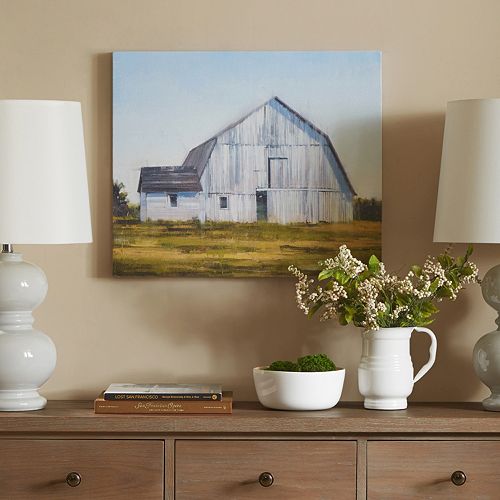 Madison Park Old White Barn Canvas Wall Art