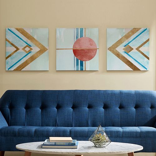 Urban Habitat Rising Moon Canvas Wall Art 3-piece Set