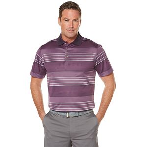 Men's Grand Slam Regular-Fit Ombre Striped Performance Golf Polo