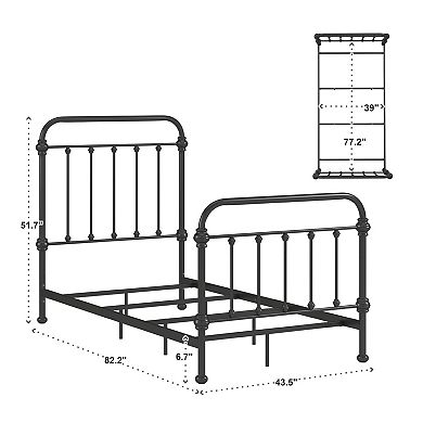 HomeVance Alaina Metal Bed