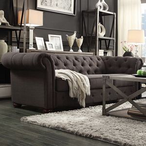 HomeVance Vanderbilt Chesterfield Button Tufted Sofa