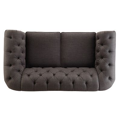 HomeVance Vanderbilt Chesterfield Button Tufted Loveseat