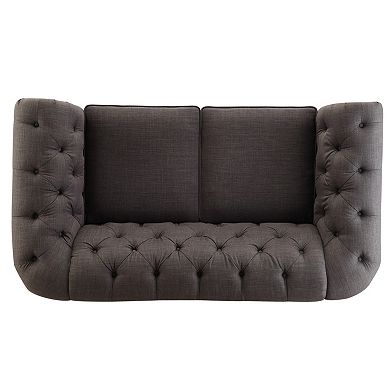 HomeVance Vanderbilt Chesterfield Button Tufted Loveseat