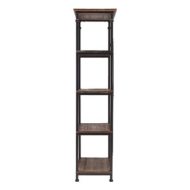 HomeVance Derry Wide 4-Shelf Bookcase