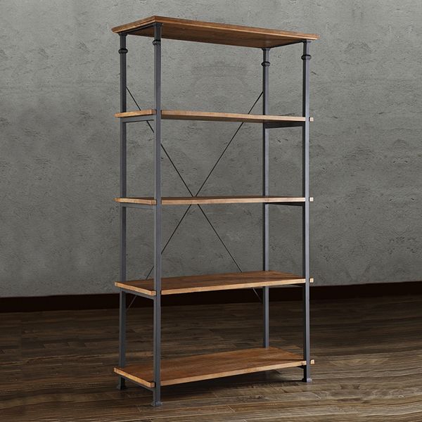 HomeVance Derry Wide 4-Shelf Bookcase