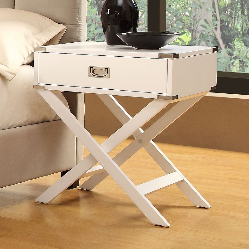 HomeVance Morgan End Table, White