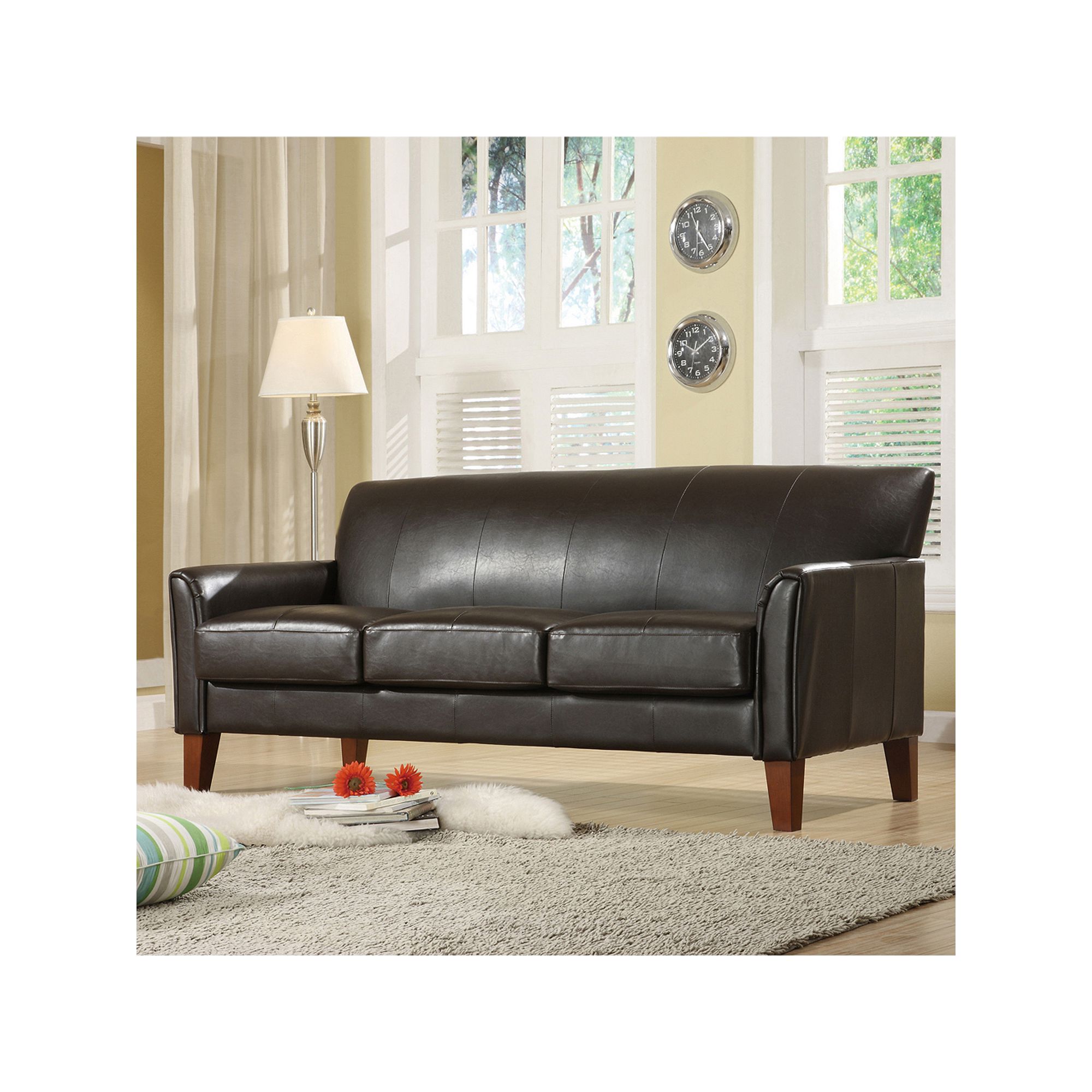 HomeVance Remmington Sofa, Brown