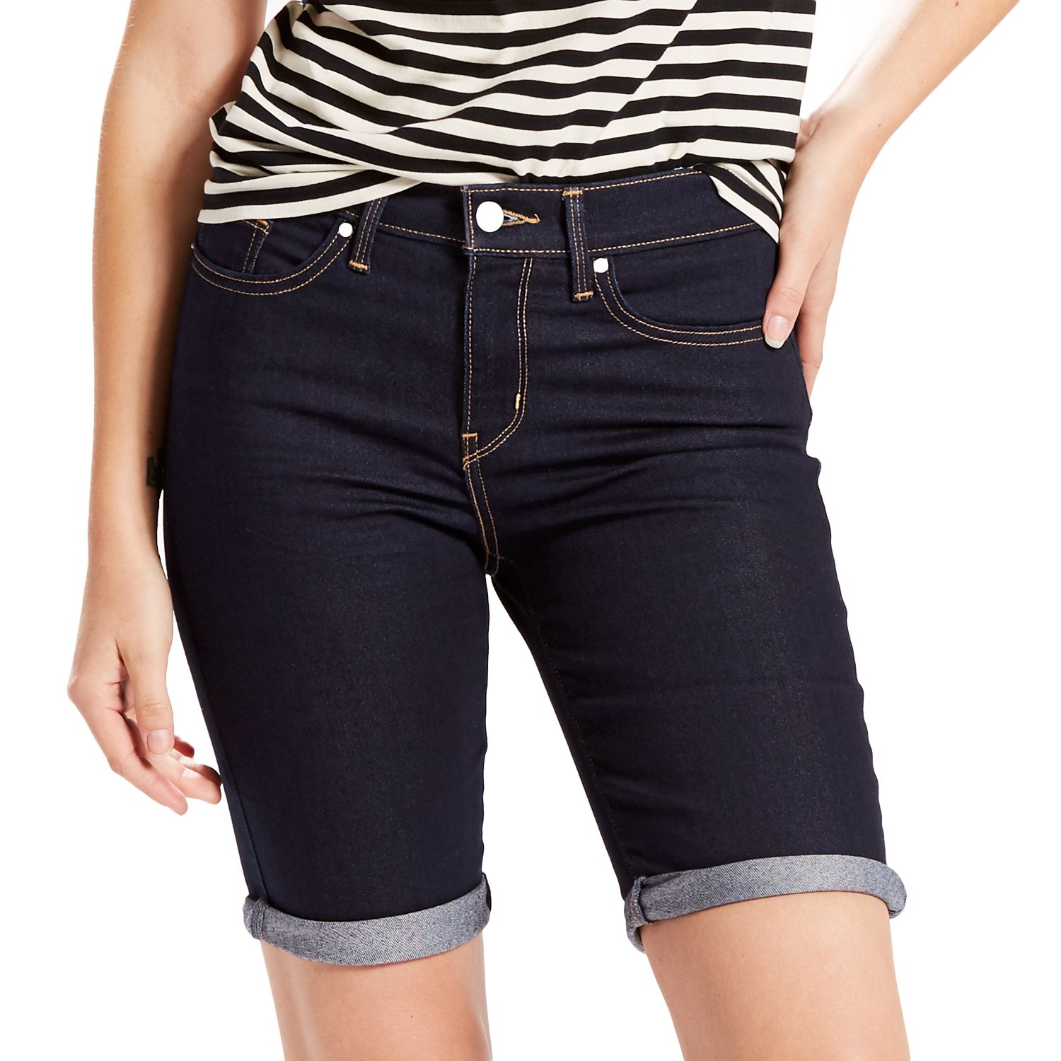 levi's bermuda jean shorts