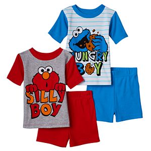 Sesame Street Elmo & Cookie Monster Toddler Boy 4-pc. Pajama Set