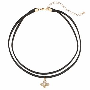 Apt. 9® Four Leaf Clover Charm Double Strand Choker Necklace