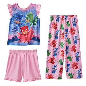 Toddler Girl PJ masks Catboy, Gekko & Owlette 3-pc. Pajama Set