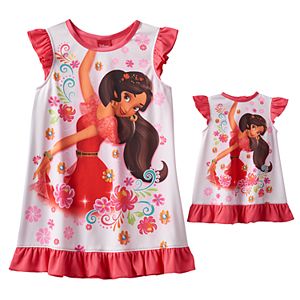 Disney's Elena of Avalor Toddler Girl Graphic Dorm Nightgown & Doll Gown Set