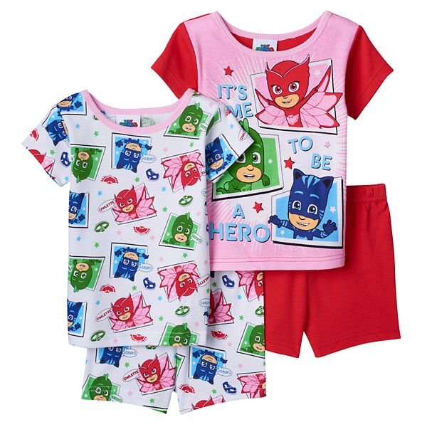 Toddler Girl PJ Masks 4 pc. Owlette Gekko Catboy Pajama Set