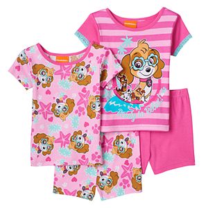 Toddler Girl Paw Patrol Skye, Rubble, Chase & Marshall 4-pc. Pajama Set