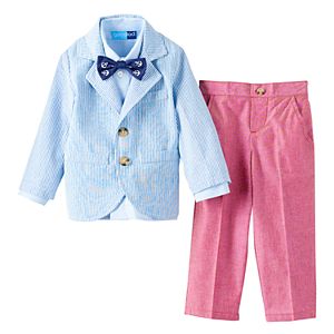 Toddler Boy Great Guy Seersucker Suit Jacket, Shirt, Pants & Bowtie Set