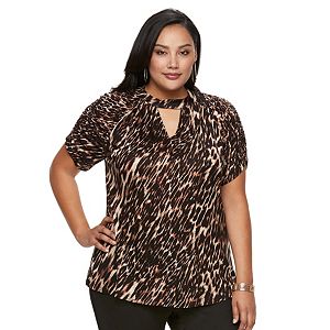 Plus Size Jennifer Lopez Keyhole Top