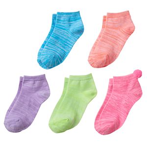 Girls 4-16 Space-Dyed 5-pk. Crew Socks