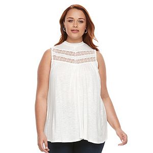 Plus Size Apt. 9® Slub Mockneck Tee
