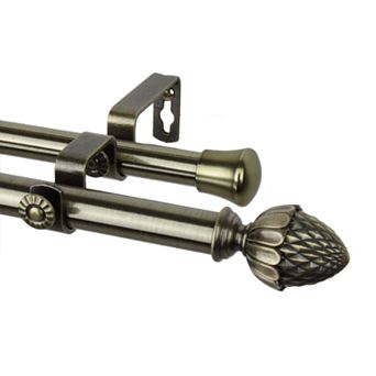 Rod Desyne Acorn Adjustable Double Curtain Rod