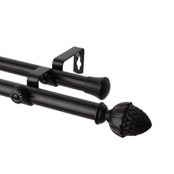 Rod Desyne Acorn Adjustable Double Curtain Rod