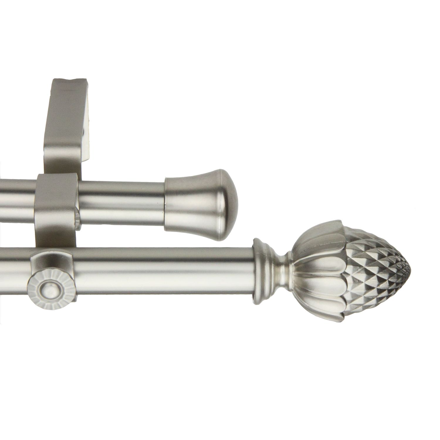 Rod Desyne 10-Pack 1-in Satin Nickel Steel Curtain Rings at