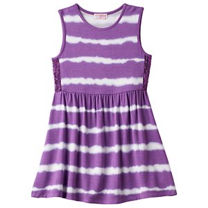 Toddler Girl Design 365 Tie-Dye Striped Dress
