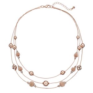 Apt. 9® Fireball & Coil Bead Multi Strand Station Necklace