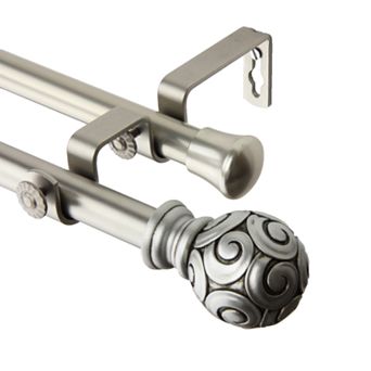 Rod Desyne Bonbon Adjustable Double Curtain Rod