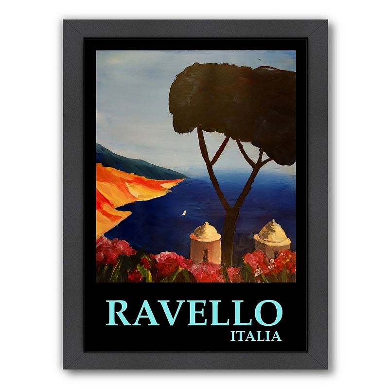 Americanflat Ravello Amalfi Italy Framed Wall Art, Multicolor, Medium