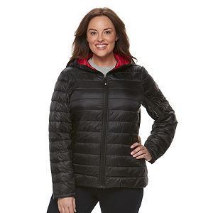 Plus Size Halitech Hooded Packable Puffer Jacket
