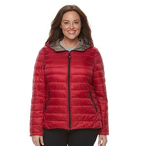 Plus Size Halitech Hooded Packable Puffer Jacket