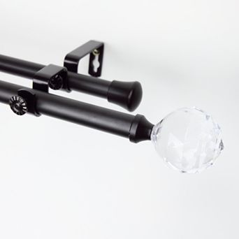 Rod Desyne Faceted Adjustable Double Curtain Rod