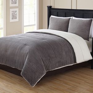 Ribbed Plush Comforter Set