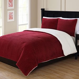 Ribbed Plush Comforter Set