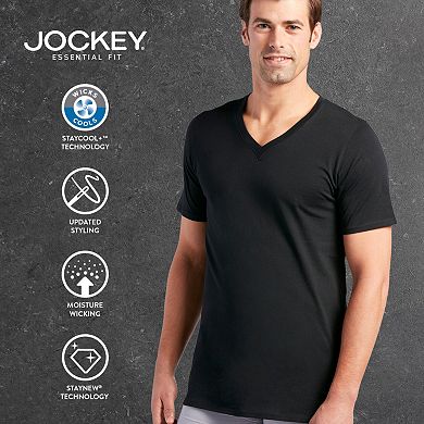 Men's Jockey 3-pack Essential Fit Staycool+™ V-Neck Tees