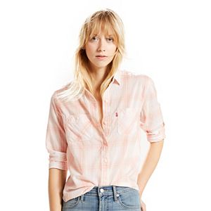 Women's Levi's Workwear Plaid Button-Down Shirt