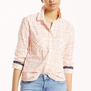 Women's Levi's Workwear Plaid Button-Down Shirt