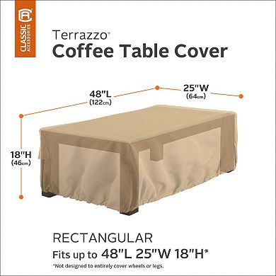Terrazzo Rectangular Patio Coffee Table Cover