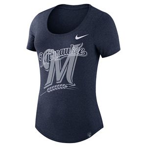 Women's Nike Milwaukee Brewers Burnout Dri-FIT Tee