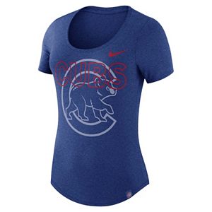 Women's Nike Chicago Cubs Burnout Dri-FIT Tee