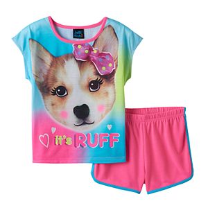 Girls 4-16 Jelli Fish Graphic Tee & Shorts Pajama Set