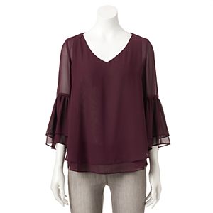 Women's Jennifer Lopez Layered Chiffon Top