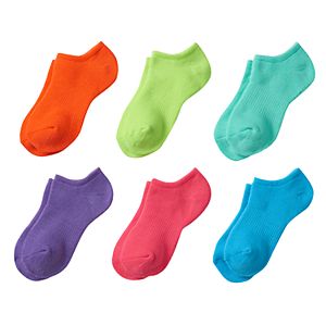 Girls 4-16 SO® 6-pk. Solid No-Show Socks