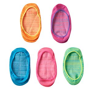 Girls 4-16 SO® 5-pk. Space-Dyed Liner Socks