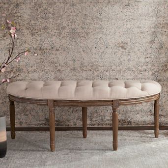 Safavieh Tufted Semi-Circle Round Bench
